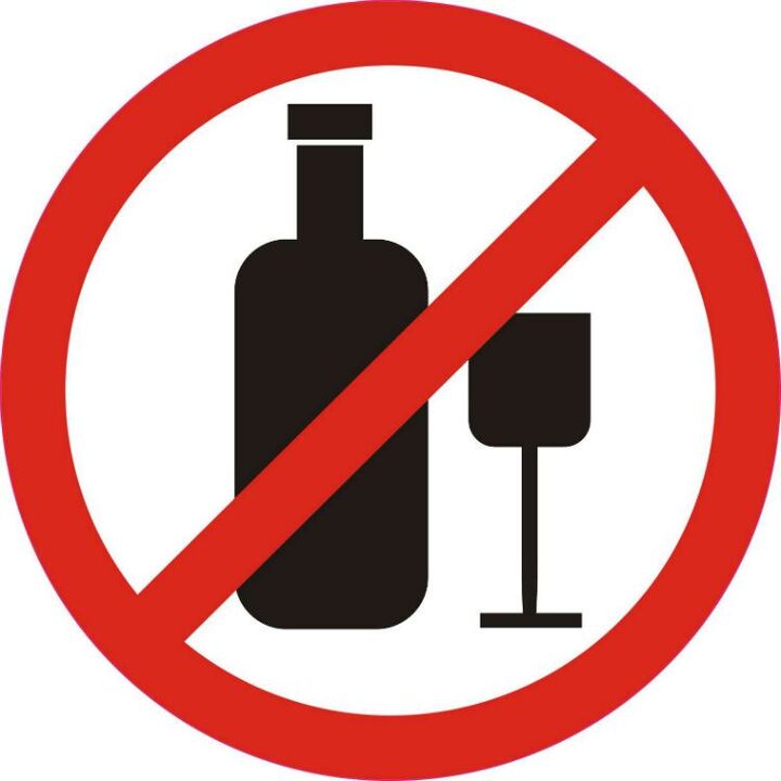 Podczas leczenia zapalenia gruczołu krokowego konieczne jest całkowite odrzucenie alkoholu. 